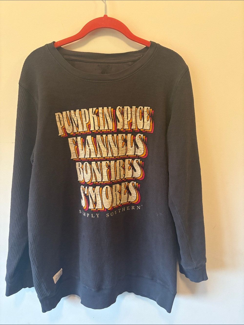 Simply Southern Navy Crewneck with Autumn Graphic
